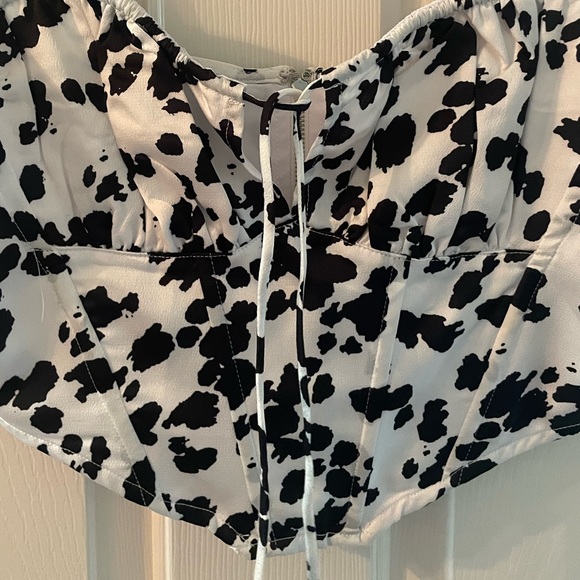 Cow Print Corset Top - Picture 3 of 3
